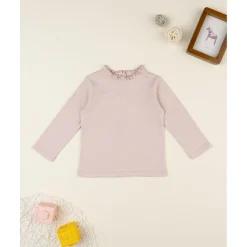 Camiseta niña rosa de manga larga