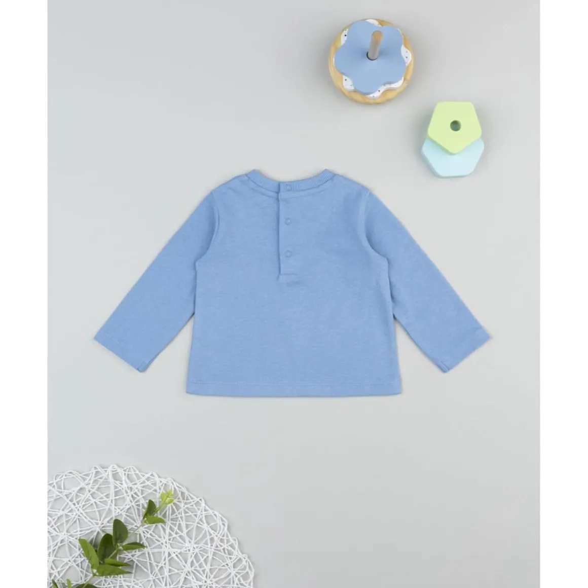 Camiseta niño azul “Little Bear” manga larga