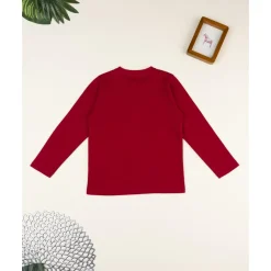 Camiseta roja de manga larga para niño