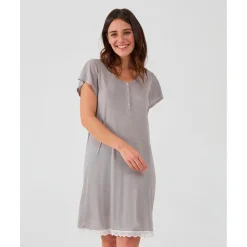 Camisón premamá de lactancia con encaje