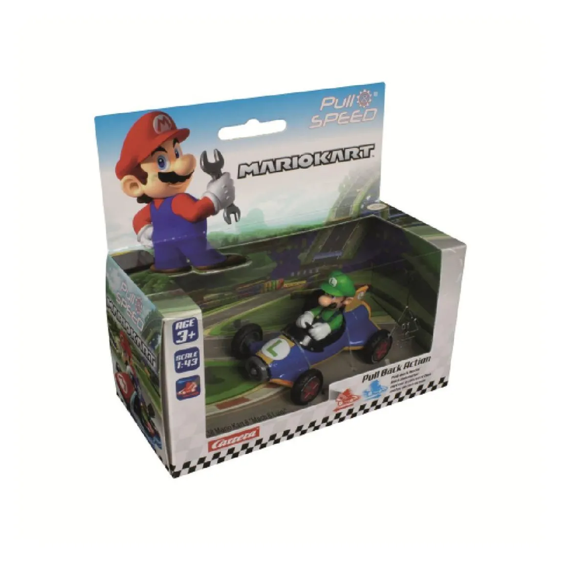 Carrera - Coche especial Pull and Speed de Mario Kart (varios modelos)
