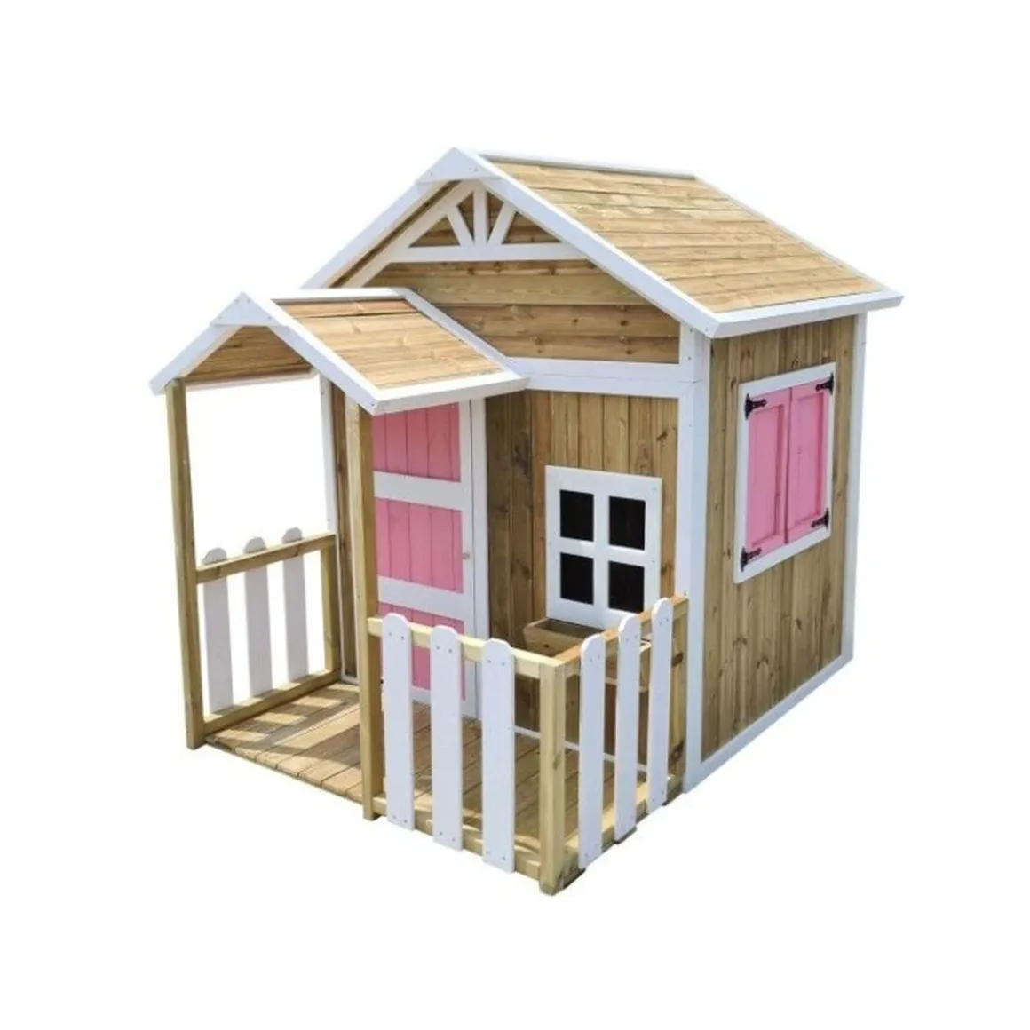 Casita infantil Olden de madera Rosa