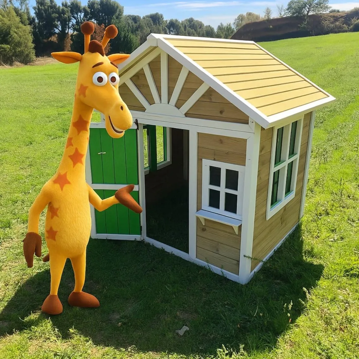 Casita infantil Visby de madera Verde