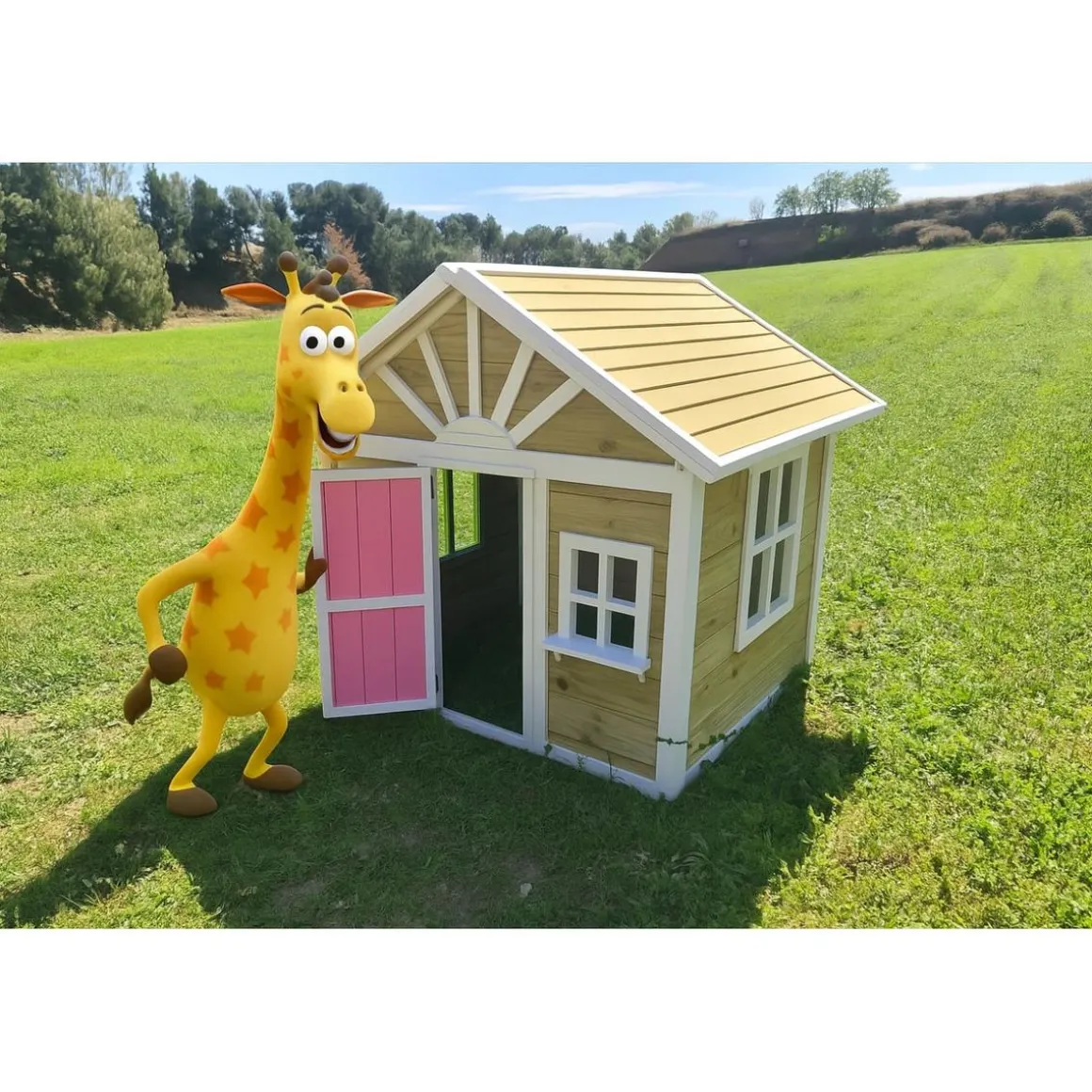 Casita infantil Visby de madera Rosa