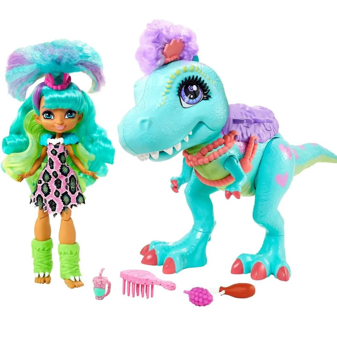 Cave Club - Muñeca Rockelle y Tyrasaurus