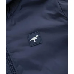 Chaqueta cortavientos azul con forro polar