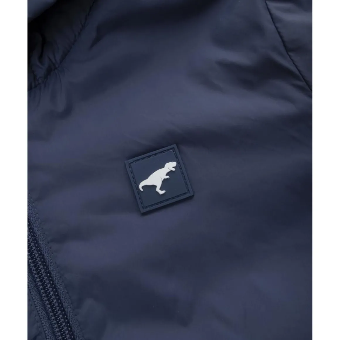 Chaqueta cortavientos azul con forro polar