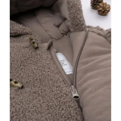 Chaqueta marrón de borreguito para niño