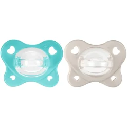 Chicco - Pack 2 chupetes Physio Dual Soft azul y beige (6-16m)
