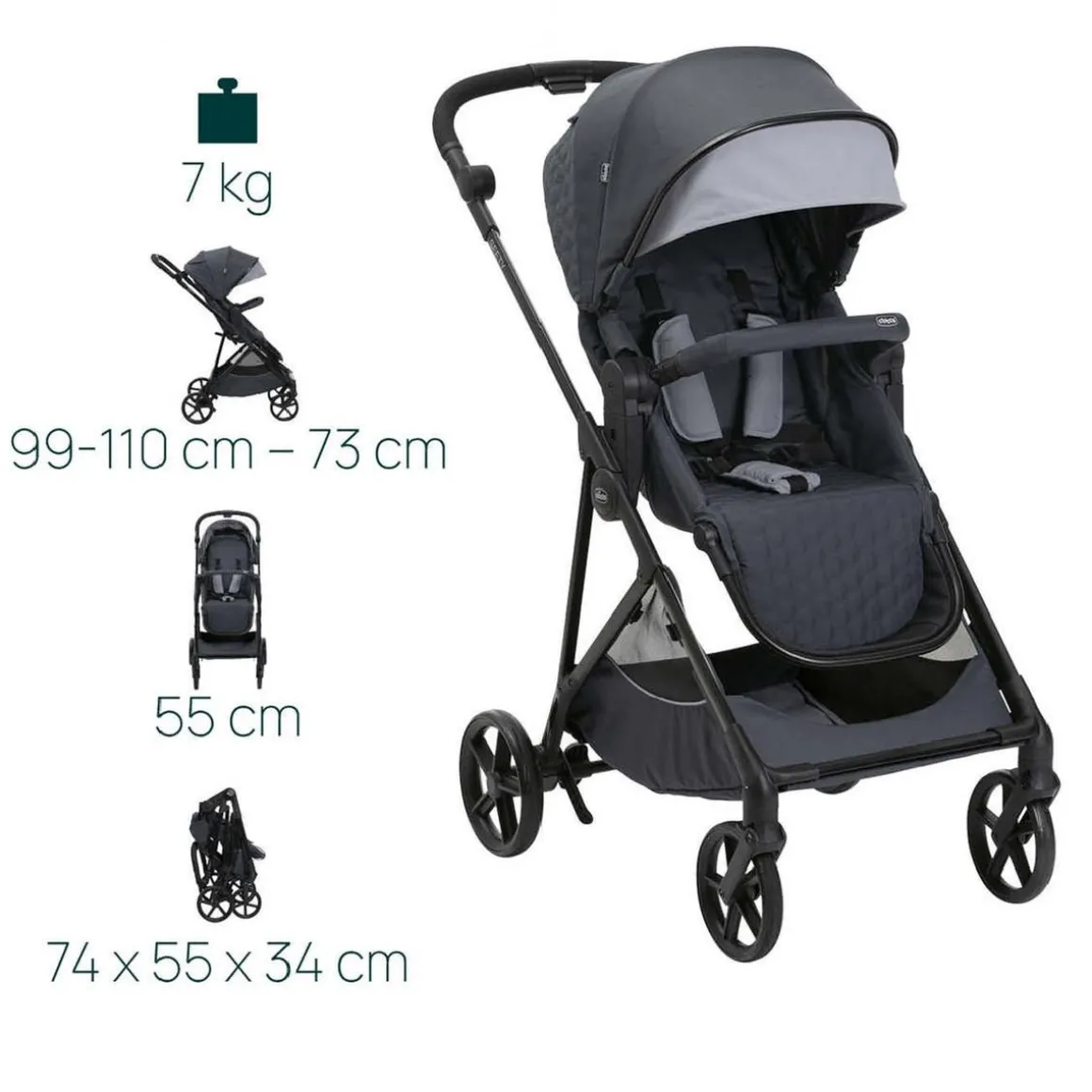 Chicco - Duo Seety Boston gris