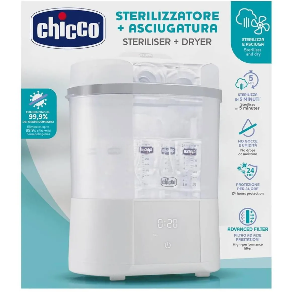 Chicco - Esterilizador con secador All in One