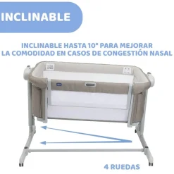 Chicco - Minicuna Next2Me Magic Evo Desert Taupe