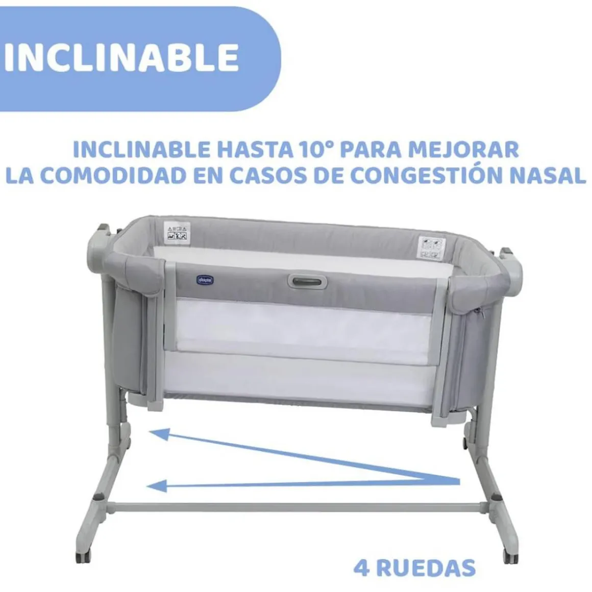 Chicco - Minicuna Next2Me Magic Evo Grey Mist