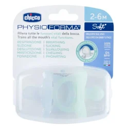 Chicco - Pack 2 chupetes PhysioForma Soft 2-6M - Azul