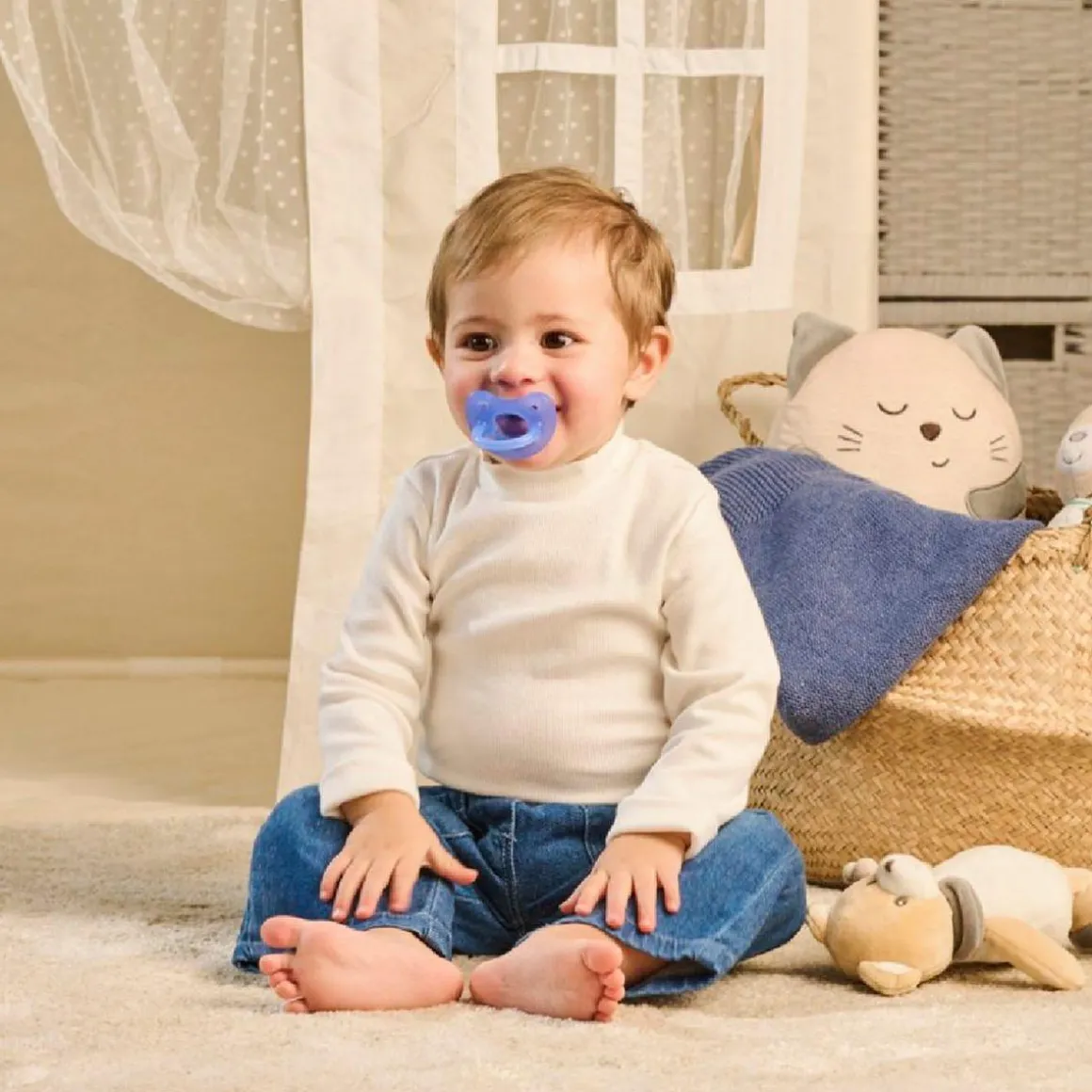 Chicco - Pack 2 chupetes PhysioForma Soft 6-16M - Azul