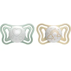 Chicco - Pack 2 chupetes Physio Light Glow 2-6M
