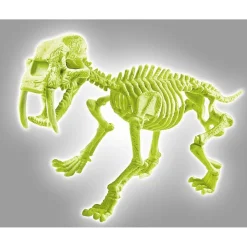 Clementoni - Juego científico de excavación y montaje Smilodon fosforescente ㅤ