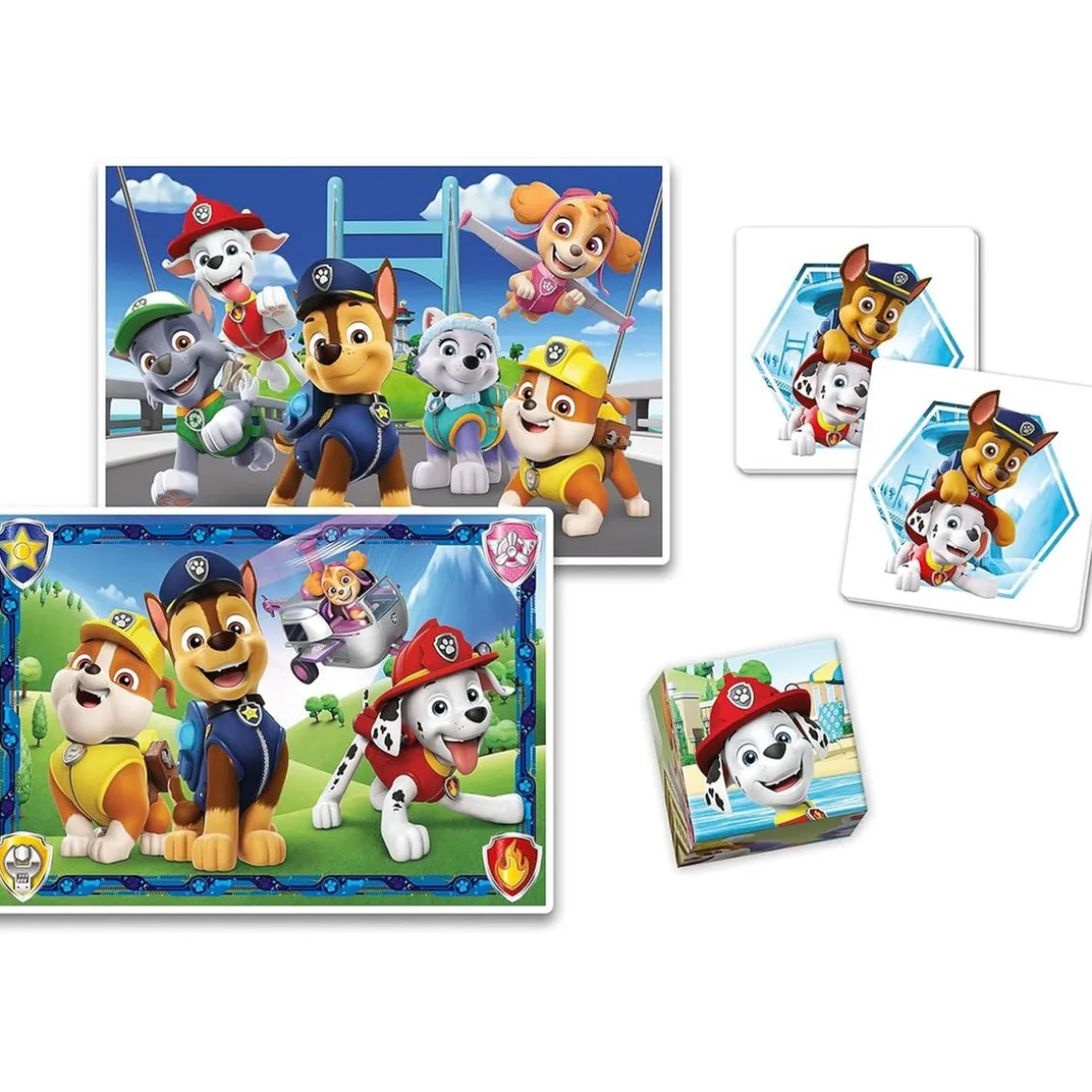 Clementoni - Patrulla Canina - Edukit 4 en 1 con puzzle y juego de memoria Patrulla Canina ㅤ