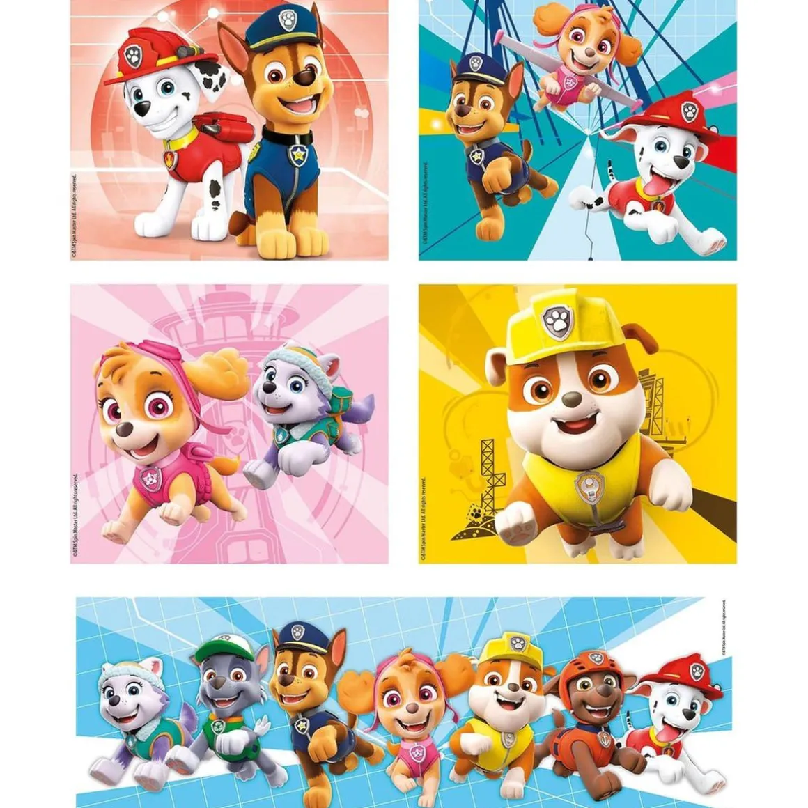 Clementoni - Patrulla Canina - Puzzle infantil progresivo 10 en 1 de la Patrulla Canina ㅤ