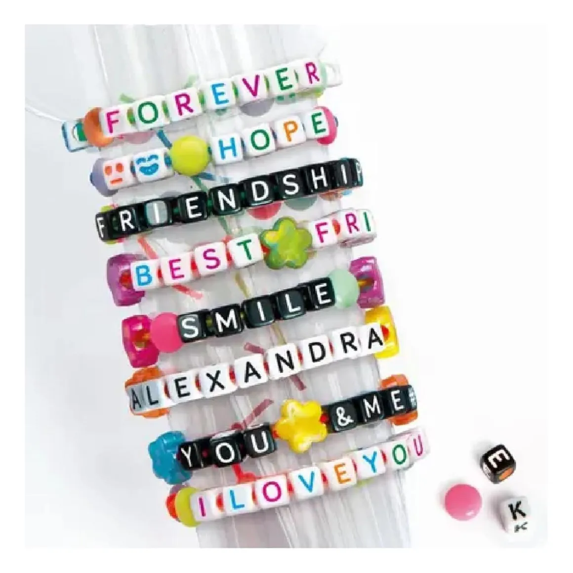Clementoni - Pulseras para crear mensajes Crazy Chic (Varios modelos)