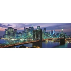 Clementoni - Puzzle 1000 piezas Panorama - Puente de Brooklyn