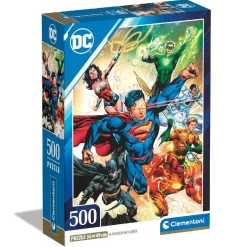 Clementoni - Puzzle 500 piezas DC Cómics - Liga de la justicia