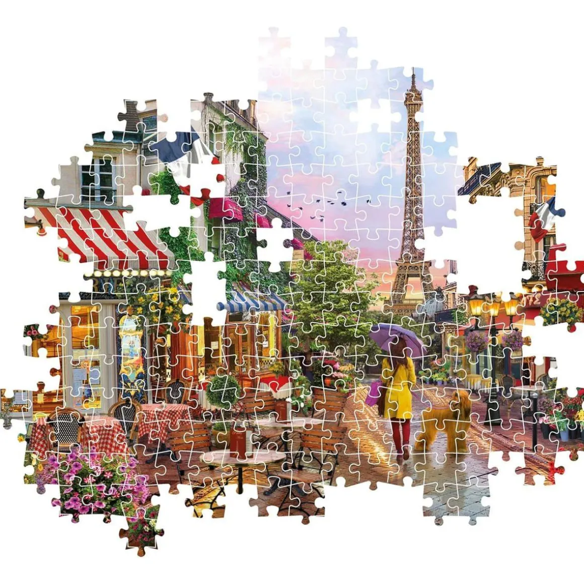 Clementoni - Puzzle 1000 piezas flores en Paris ㅤ