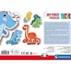 Clementoni - Puzzle infantil progresivo de dinosaurios ㅤ