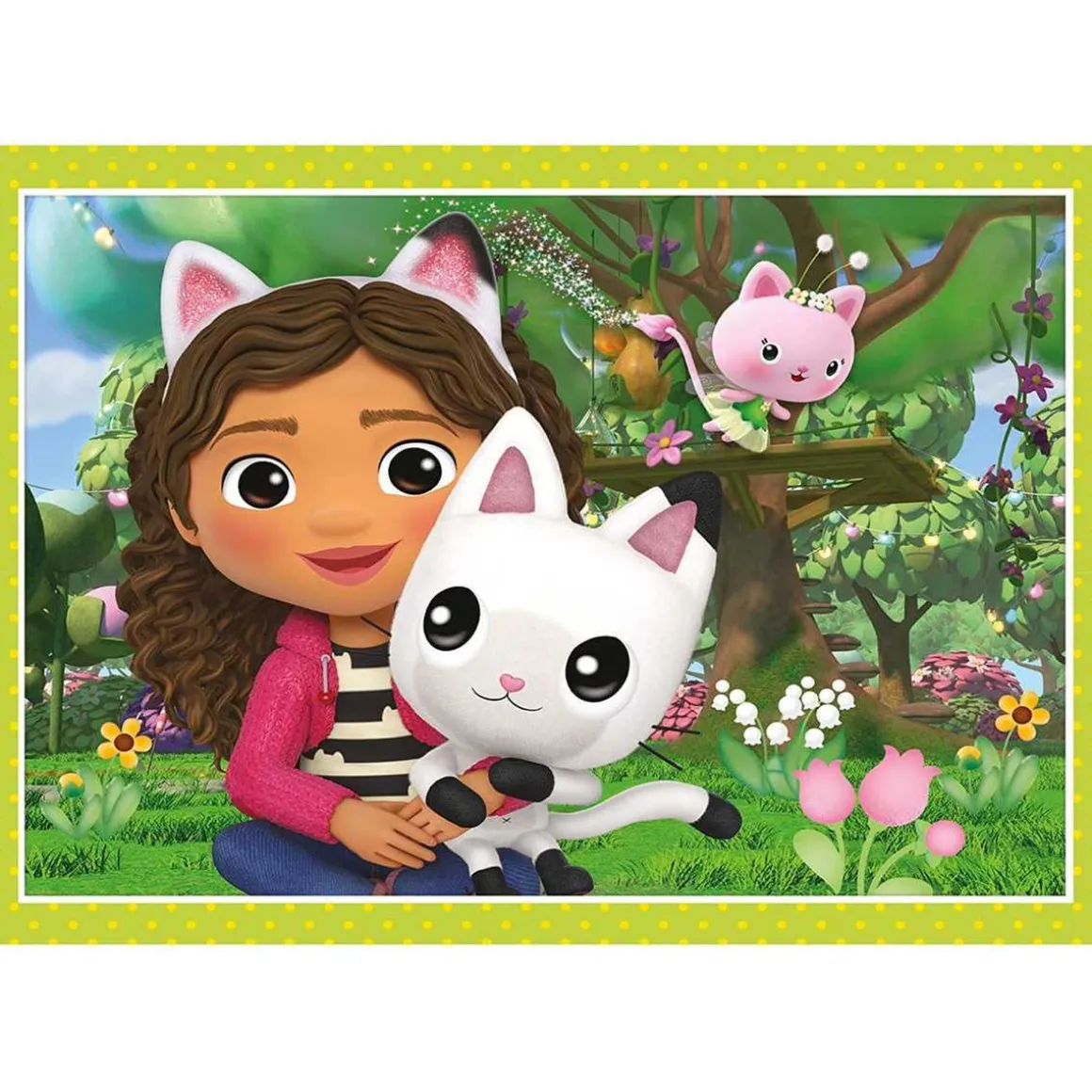 Clementoni - Puzzle infantil 4 en 1: Casa de Muñecas de Gabby, 12-24 piezas, tamaño único ㅤ