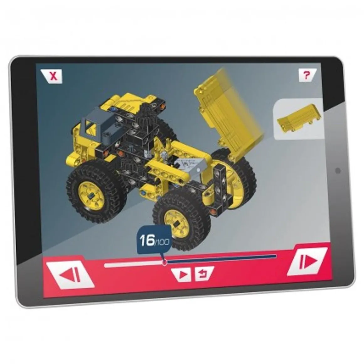 Clementoni - Set de construcción Mechanics Camión minero con instrucciones en App ㅤ