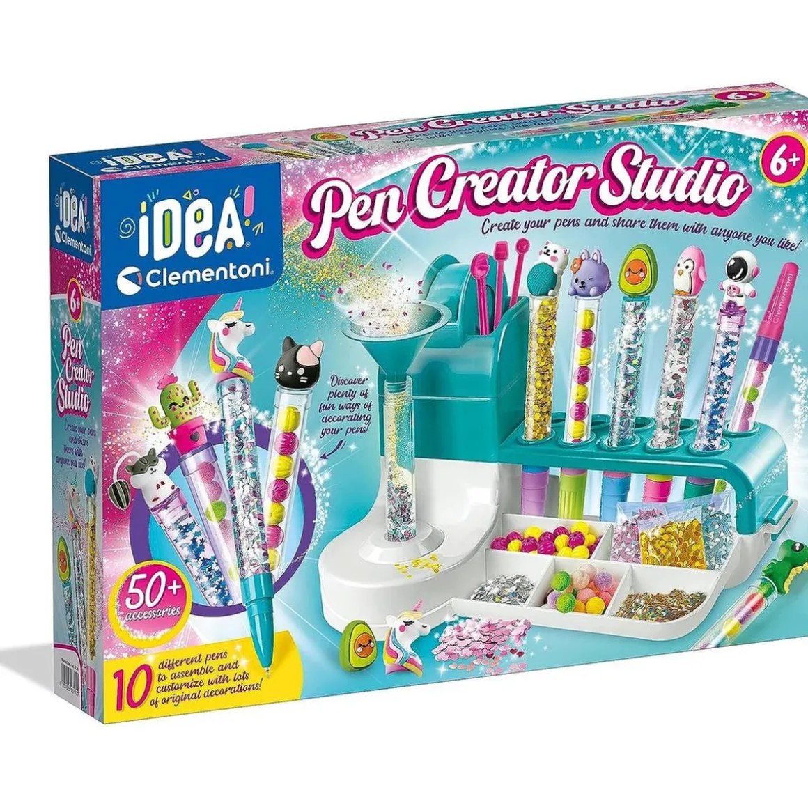 Clementoni - Set de manualidades: taller de bolígrafos creativos ㅤ