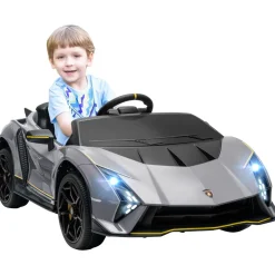 Coche eléctrico Lamborghini Autentica Gris
