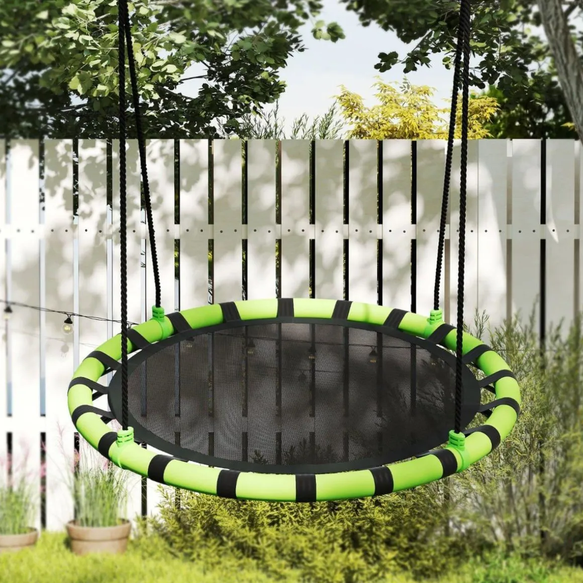Columpio exterior para niños Negro