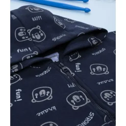 Conjunto jogging de niño azul con estampado de ositos