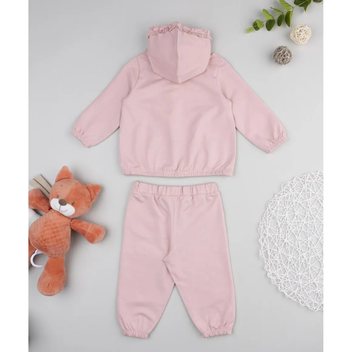 Conjunto jogging niña rosa "happy forever"