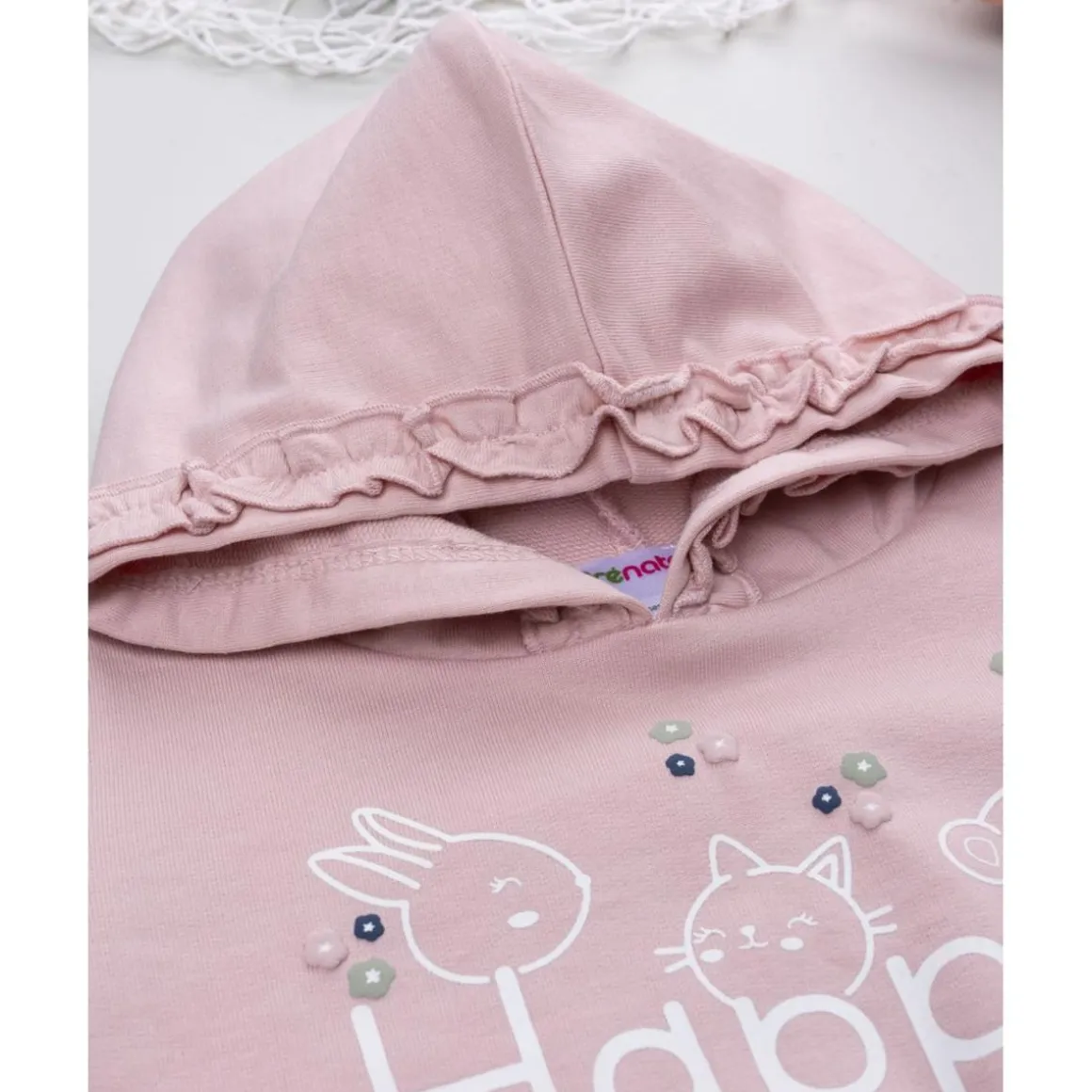 Conjunto jogging niña rosa "happy forever"