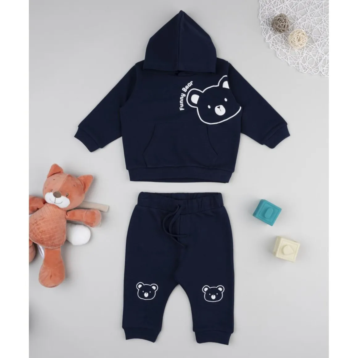 Conjunto jogging niño azul osito