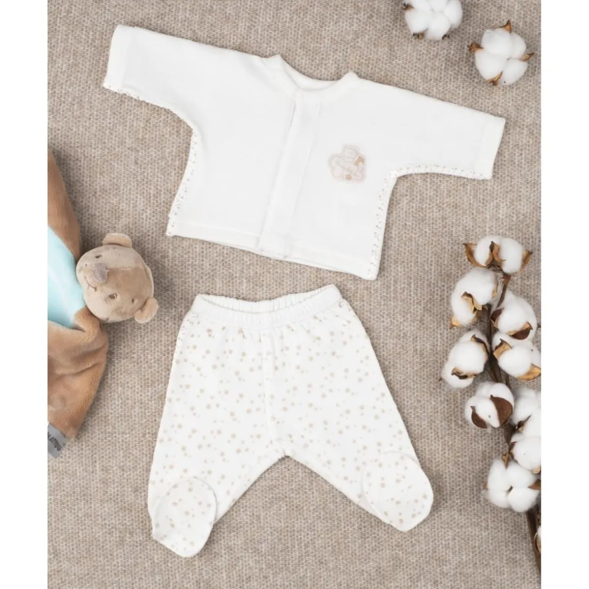 Conjunto unisex extrasmall en terciopelo con estrellitas