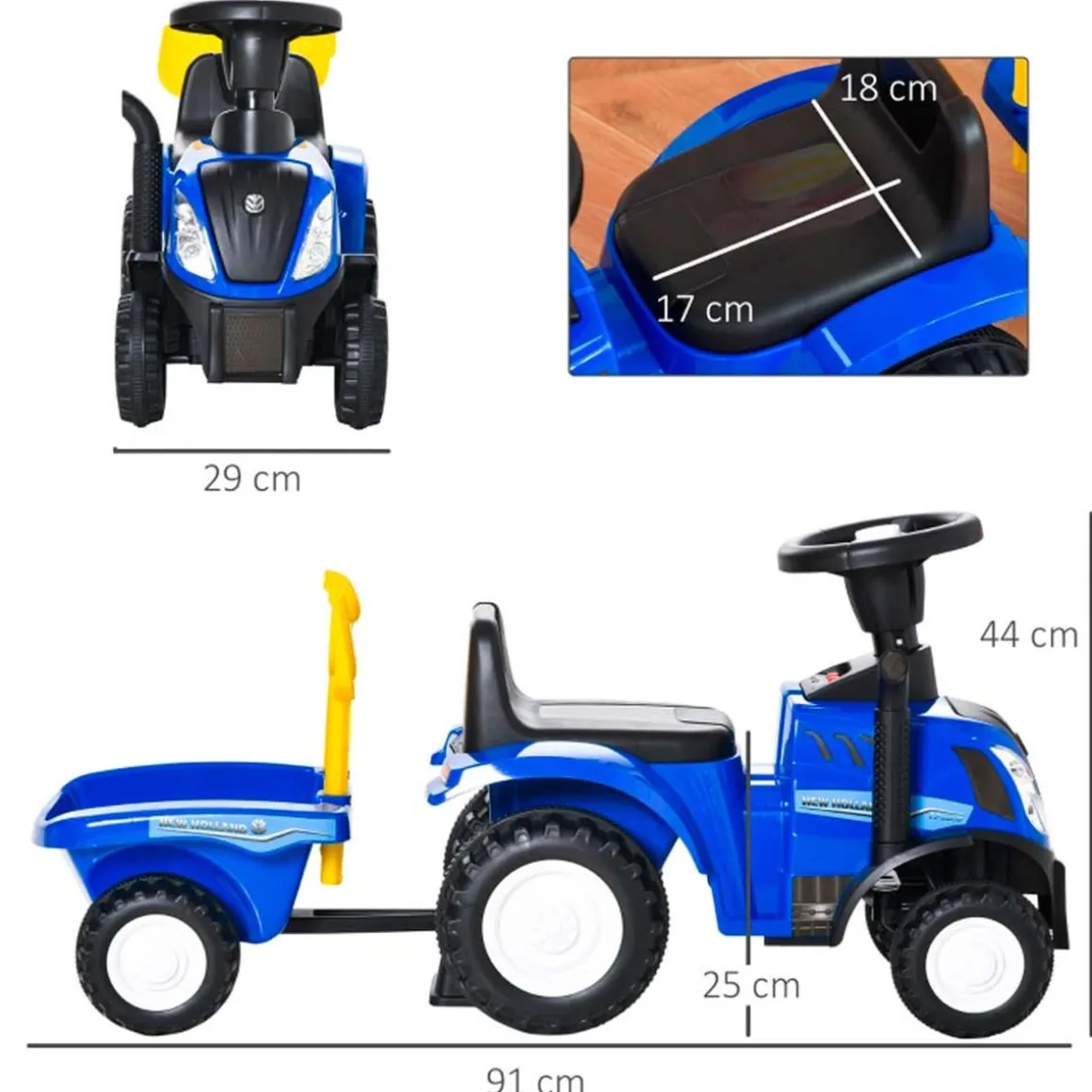 Correpasillos Tractor New Holland Azul