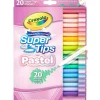 Crayola - Rotuladores Super Tips Lavables Colores Pastel, Pack de 20 ㅤ