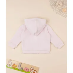 Cárdigan de peluche rosa para bebé