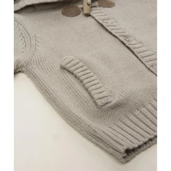Cárdigan niño beige con capucha