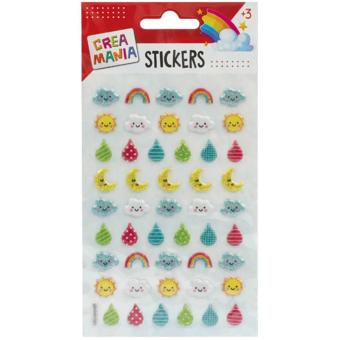 Creamania - Mini pegatinas Estrellas/Corazones/Nubes (varios modelos)