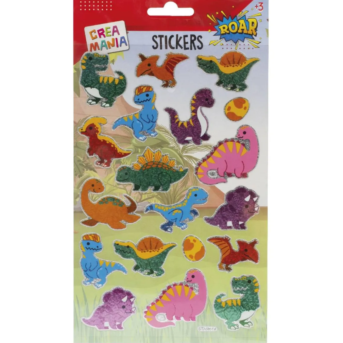 Creamania - Pegatinas Dinosaurios/Animales salvajes (varios modelos)