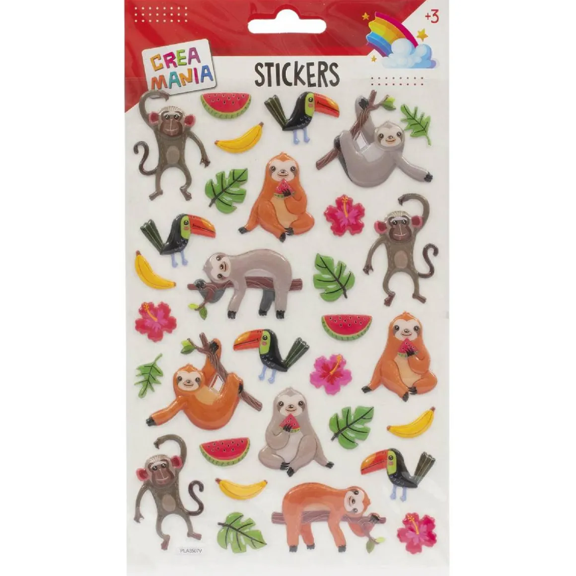 Creamania - Pegatinas Monos/Unicornios con relieve (varios modelos)
