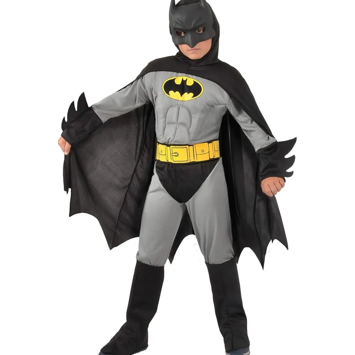 DC Cómics - Disfraz Batman gris con músculos 8-10 años