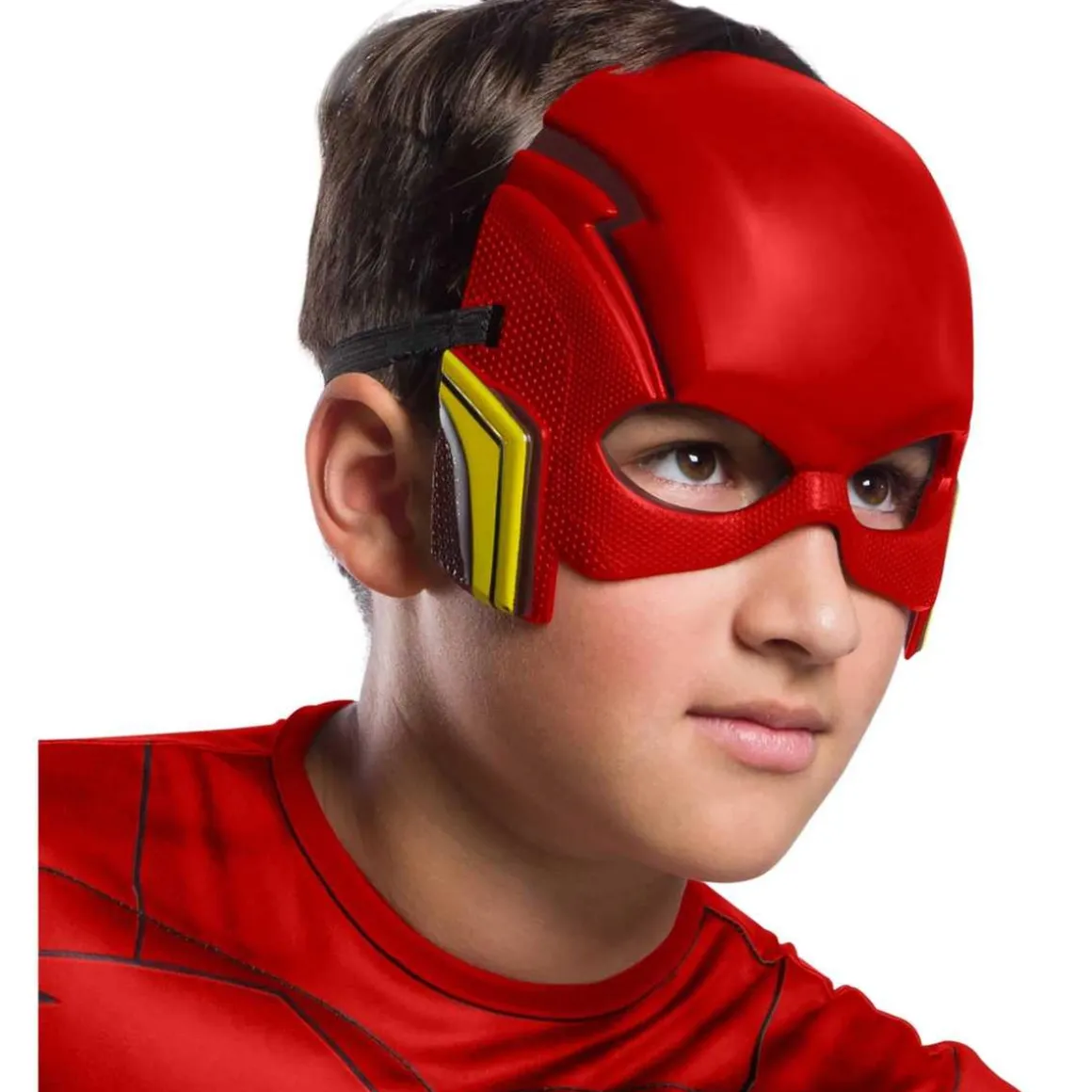 DC Cómics - Disfraz Flash clásico con pecho musculoso y máscara para Halloween y Carnaval ㅤ