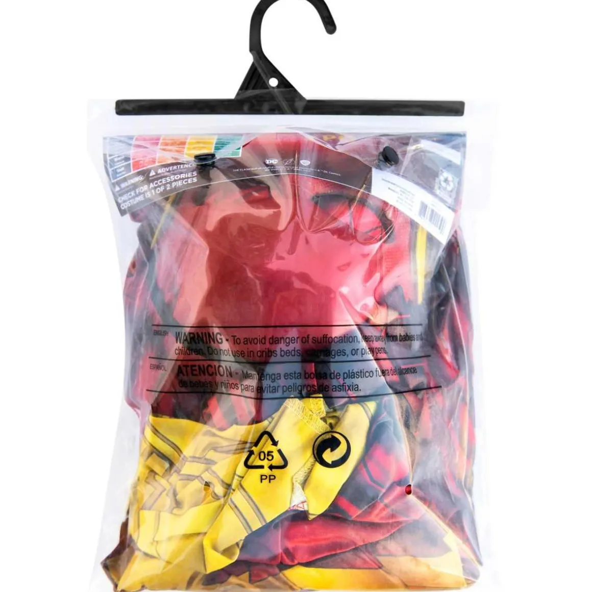DC Cómics - Disfraz Flash clásico con pecho musculoso y máscara para Halloween y Carnaval ㅤ