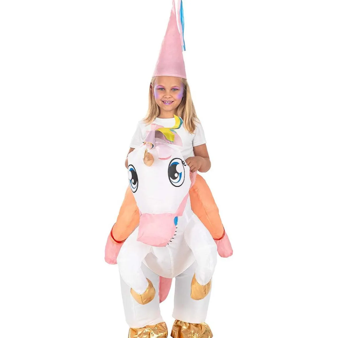 Disfraz a hombros de unicornio hinchable para niños Talla única