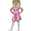 Disfraz de animadora rosa niña 7-9 años